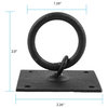 Iron Cabinet Pulls Black RSF Coating Cabinet Ring Pulls 1 3/4 Inch Pack of 12