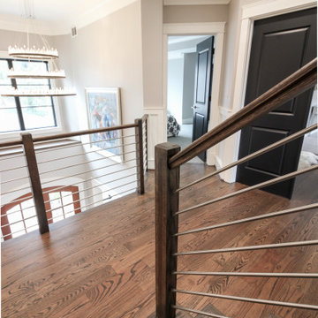 Project #72 | Modern Staircase with Horizontal Steel Rod Railing