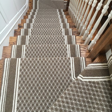 Custom Bordered Stair Runner