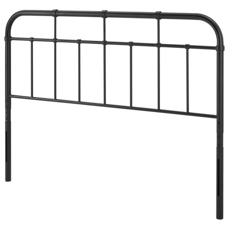 Headboard, King Size, Metal, Black, Modern Farmhouse, Bedroom Master Suite