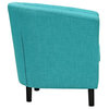 Zoey Pure Water Upholstered Fabric Armchair