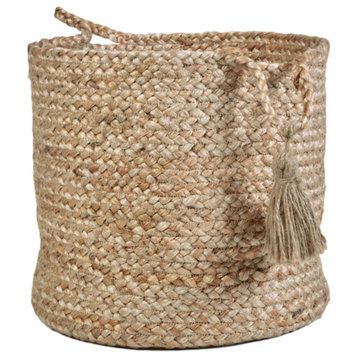 Montego Natural Jute Decorative Storage Basket, 19"