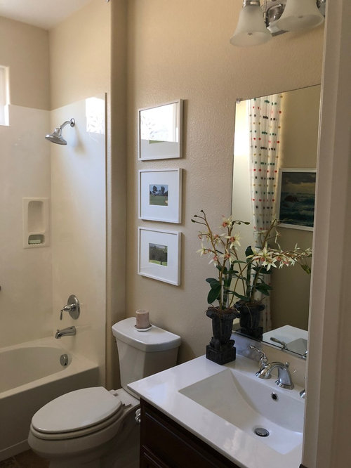 Adding A Tile Wall Behind The Vanity And Toilet - How To Install Tile Above Bathroom Sink