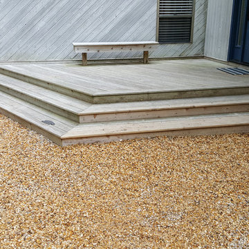 Backyard Makeover Installing Sod, Privacy Hedge, Flower Garden, Gravel Driveway