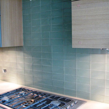 Kitchen - glass tiles