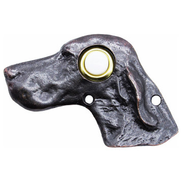 Dog Head Door Bell, Oil Rubbed Bronze