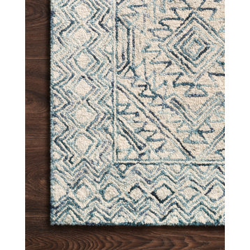 100% Wool Bluestone Ziva Area Rug by Loloi II, 7'9"x9'9"