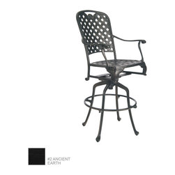 Provance Traditional Cast Aluminum Swivel Bar Stool by Summer Classics - Outdoor Bar Stools And Counter Stools