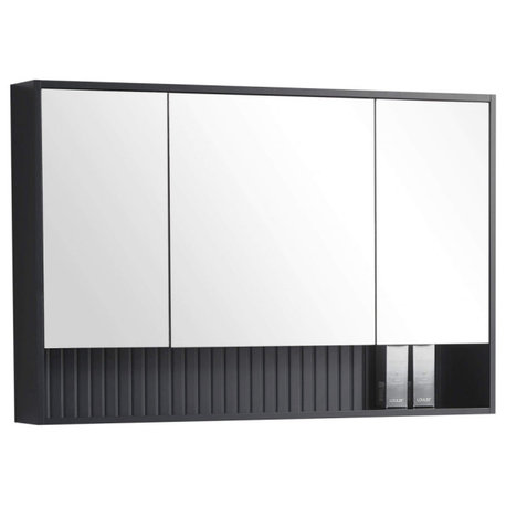 Venezian 18" Medicine Cabinet, Black, 45"