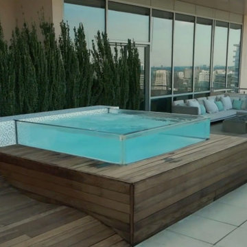 Pure Design & Elemental Acrylic Commercial PebbleSheen Cool Blue Pool