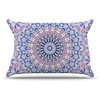 Iris Lehnhardt "Summer Lace II" Circle Purple Pillow Case, Standard, 30"x20"