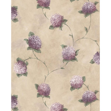 Modern Non-Woven Wallpaper For Accent Wall - Floral Wallpaper 24173, Roll