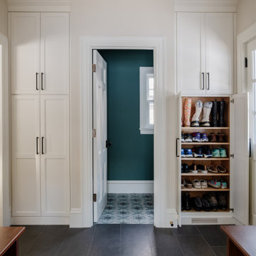 Mudroom Built In Shoe Organizer