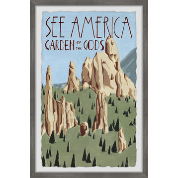 "See America, Garden of the Gods II" Framed Painting Print, 16x24