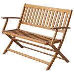 vidaXL - vidaXL Garden Bench 47.2" Solid Acacia Wood - vidaXL Garden Bench 47.2" Solid Acacia WoodvidaXL Garden Bench 47.2" Solid Acacia Wood - 44132, This garden wooden folding bench will make a timeless addition to your outdoor living space decor. The bench has been crafted from solid acacia wood, which makes it sturdy and durable and suitable for outdoor use. The backrest and armrests add to the bench's seating comfort. The bench can be easily folded to save space when not in use. Take a load off on this lovely garden bench! The bench is easy to assemble.