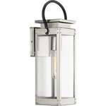 Progress Lighting - Union Square 1-Light Small Wall Lantern - Union Square features a reproduction gas lantern inspiration. A Stainless Steel finish complements the natural polished material and clear flat glass panels. Mechanical details - such as exaggerated knobs - provide character to the form. Open bottom design allows easy access to replace lamps without removing any pieces.