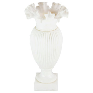 Frilled Paragon Natural Marble Vase
