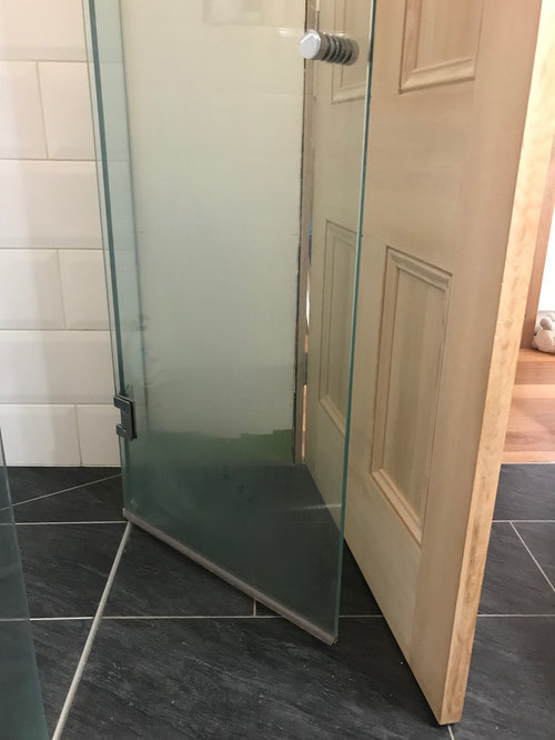 Door stop idea to stop door hitting shower screen? Houzz AU