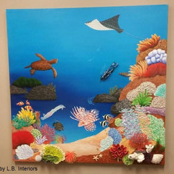 "Wonders of the Sea" Artwork 3D Canvas by Lorraine Blasetti - Mixed Media Art