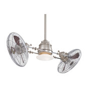 Minka Aire F802-BN/CH Vintage Gyro Brushed Nickel 42" Ceiling Fan