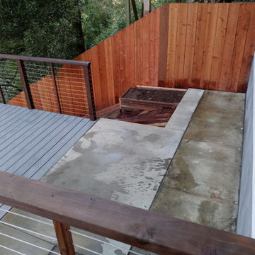 A Steeply Sloped Backyard is Transformed Into a Multi-Level Entertainment Venue