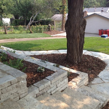 Natural Stone Walls, Walks, and Patio
