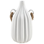 Elk Home - Elk Home H0017-9139 Harding - 15.75 Inch Large Vase - The Harding Vase has a deeply ridged surface and wHarding 15.75 Inch L White/Natural *UL Approved: YES Energy Star Qualified: n/a ADA Certified: n/a  *Number of Lights:   *Bulb Included:No *Bulb Type:No *Finish Type:White
