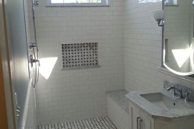 Example of a trendy bathroom design in Providence