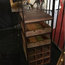 Recycled Teak and Steel Bistro Table With Wine Bar