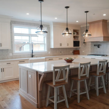 Park Ridge, White Painted w/ White Oak Island, Bar, Bathrooms & Navy Mudroom
