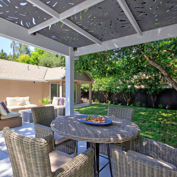 View from Under the Pergola: Dining, Seating, and Teen Hangout Connection