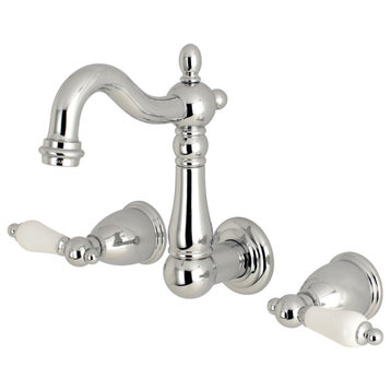 Kingston Brass KS122.PL Heritage 1.2 GPM Wall Mounted Widespread - Polished