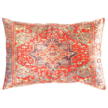 Persian Heriz Design Pillow 16''x24''
