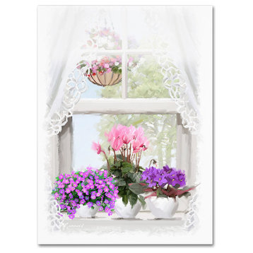 The Macneil Studio 'Window Flowers' Canvas Art, 35" x 47"