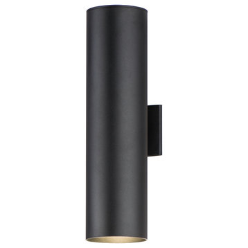 Outpost 2-Light LED Outdoor Wall Sconce in Black