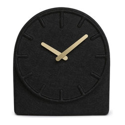 Felt Two LT17013 Analog Index Table Clock in Black - Desk And Mantel Clocks