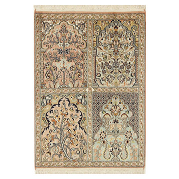 Oriental Rug Kashmir Silk 3'2"x2'3"