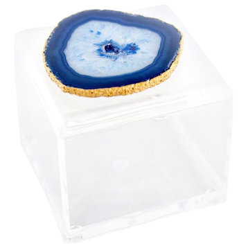 Agate Acrylic Decorative Box, Blue