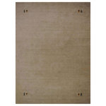Get My Rugs LLC - Hand Knotted Loom Wool Area Rug Contemporary Beige, [Rectangle] 6'x9' - Indulge in the refined allure of this handcrafted masterpiece - a solid textured Beige shaded hand-knotted wool rug. Each meticulously woven strand embodies a symphony of elegance and simplicity, promising to harmonize effortlessly with your home setup. Its soothing Beige hue evokes a sense of tranquility, while the intricate texture adds depth and character to any space. Elevate your interior aesthetic with this timeless accent piece, where grace meets versatility, and style meets comfort in perfect harmony. Every inch of this masterpiece exudes opulence, boasting a dense weave of premium-quality wool that ensures unrivaled durability. Designed to withstand the rigors of high-traffic areas, its thick and plush texture not only enhances comfort but also promises long-lasting performance. Elevate your living space with this superior product, where beauty meets resilience, making it a perfect choice for those seeking both style and functionality.