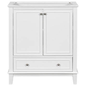 30" Freestanding Bath Vanity Cabinet Without Top, White