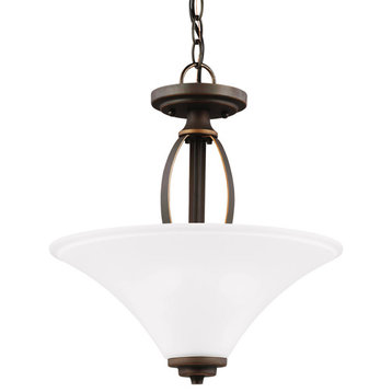 Generation Lighting 7713202 Metcalf 2 Light 15"W Pendant / - Autumn Bronze