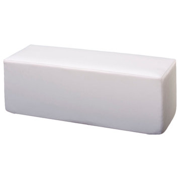 Dash Rectangular Outdoor Bench, Chill White