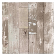 50 Most Por Faux Wood Wallpaper For 2018 Houzz Brewster Heim Taupe Distressed Wood Panel Wallpaper Bolt