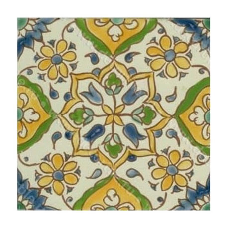 3.94"x3.94" Houda Ceramic Tile, Set Of 10