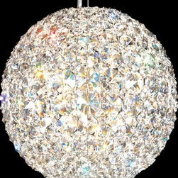 Crystal Contemporary 6 Light Pendant Lighting by Schonbek Da Vinci - Lighting