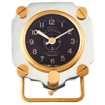 Altimeter Alarm Clock, Aluminum