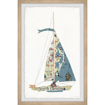 "North Carolina Boat" Framed Painting Print, 24x36