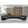 Maklaine 8-Piece Modular Contemporary Velvet Sectional Sofa in Gray