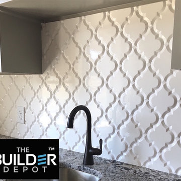 $10.95/SF Beveled Whisper White Arabesque Tile