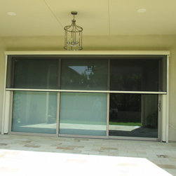 Compacting Sliding Doors Motorized Power Screens - Screen Doors